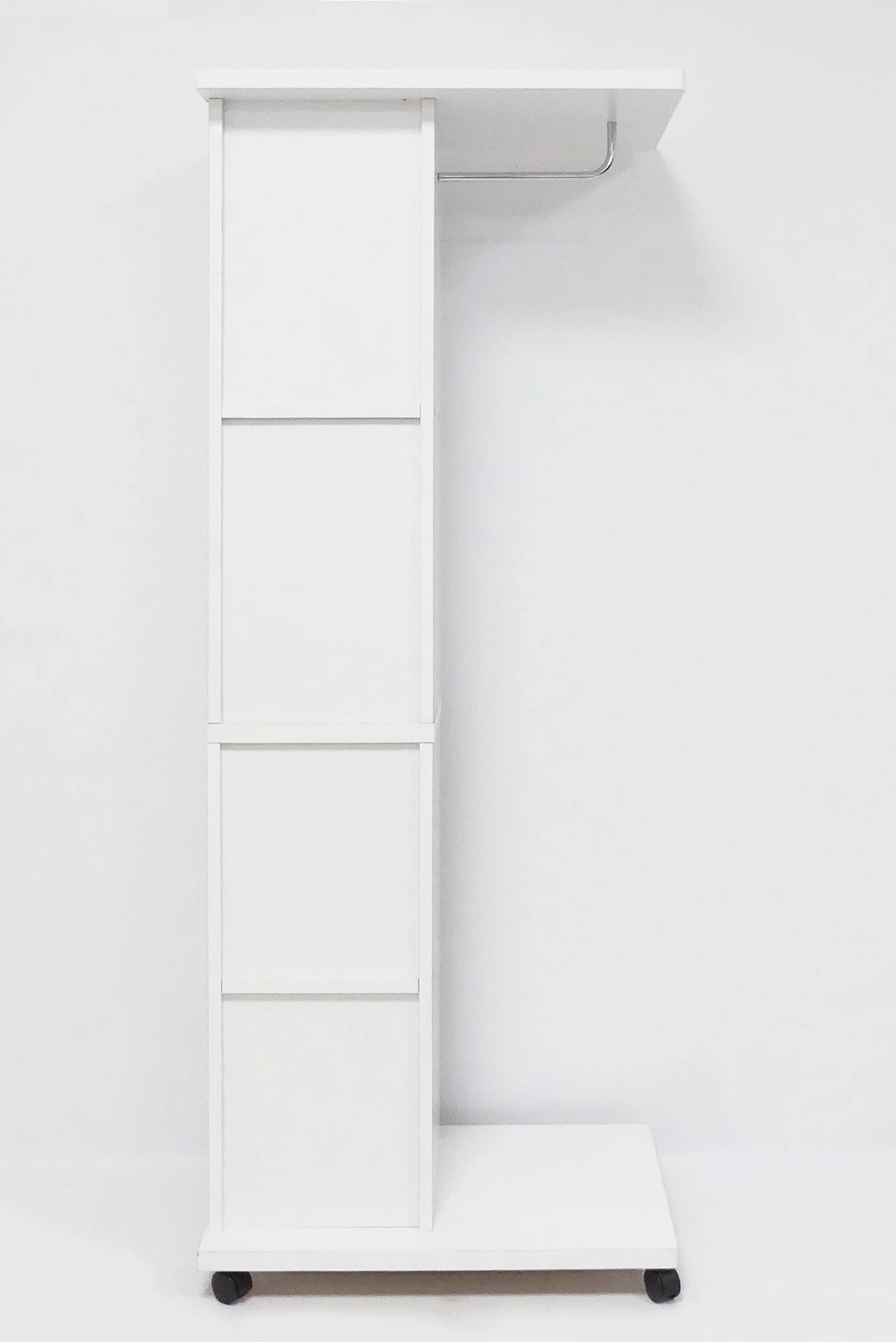 Amazon｜ミラー付ハンガーラック 幅60×奥行40×高さ156cm (ホワイト